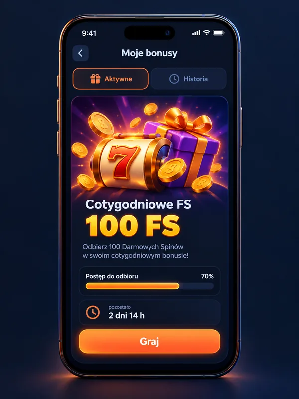 Darmowe spiny Bison Casino na telefonie: licznik 100 FS i termin 3 dni w profilu gracza