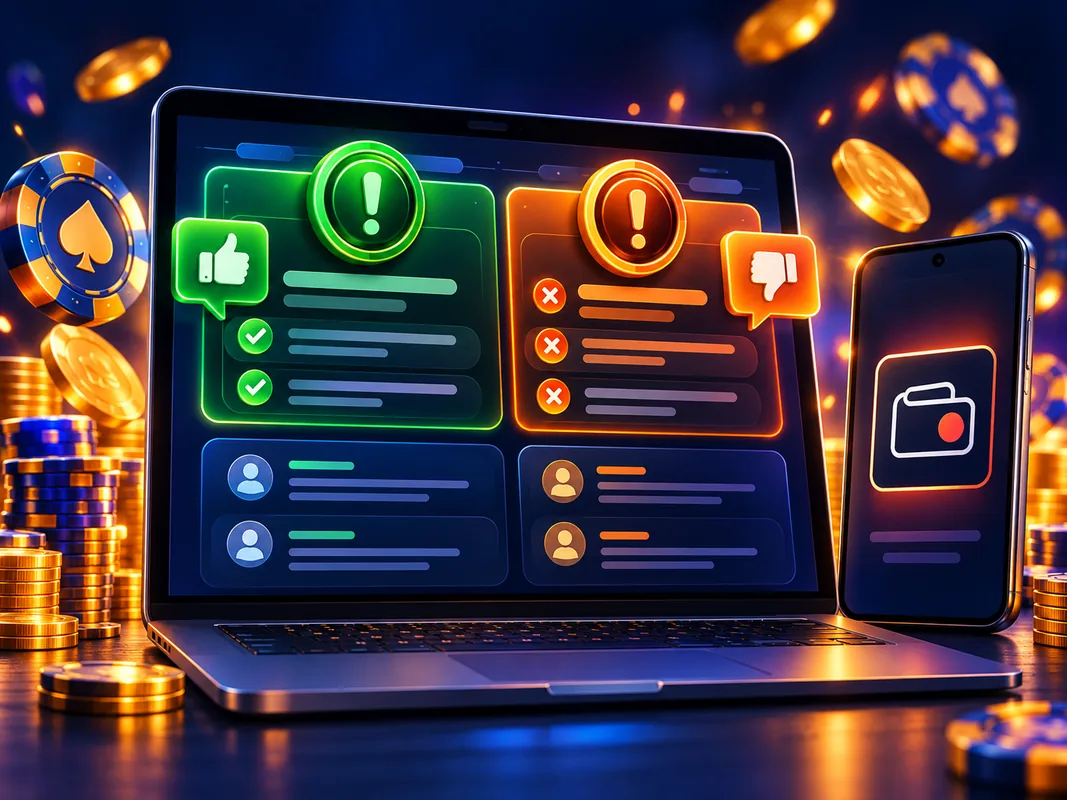 Bison Casino opinie – lista plusów i minusów kasyna na ekranie laptopa
